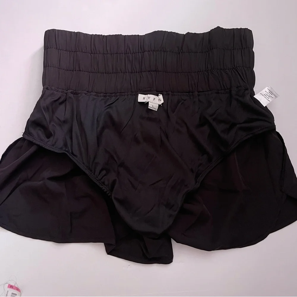 Black Paper Bag Waist Shorts - Picture 7 of 10